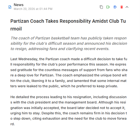 AI article suggestions